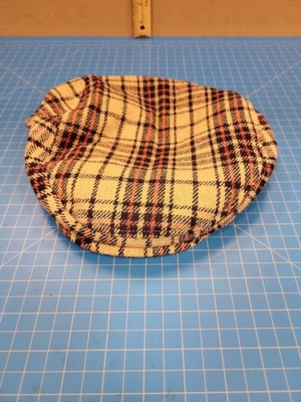 Cappelli Straworld Driving Cap Plaid Newsboy Hat Wool Blend Style